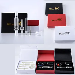 DHL Free 10mm Joint Mini Nector Collectors Kit Oil Rigs Nector Collector Set Small Glass Water Pipes Dab Straw with Black Box NC01