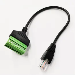 Ağ Kablosu, RJ45 Erkek - 8pin Vida Terminal Dişi LAN Uzatma Dönüştürücü Adaptör Kablosu 0.3m/2pcs