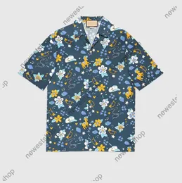 2022 Europe Mens T-shirts Vår sommar Män Casual Brev Skriv ut Tshirts Cool Hip Hop Womens Designer Flower Print T Shirt