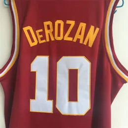 Men's USC Trojans #10 Demar DeRozan Stitched NCAA COLLEGE Throwback Basketball JERSEY
