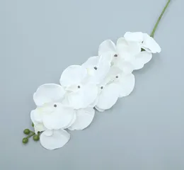 Decorative Flowers Wreaths 10 Heads Artificial Butterfly Orchid Phalaenopsis Silicon PVC Real Touch Wedding Home Decoration