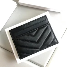 Designer carteira moda titulares de cartão caviar mulher mini designer cor pura couro genuíno textura seixo luxo preto carteiras wit305h