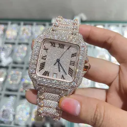 hoge kwaliteit moissanite luxe herenhorloges 4130 beweging voor mannen 3255 montre de luxe ijshorloge Mosang steen diamanten horloges polshorloge Mechanisch automatisch 904L M5