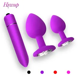 Beginner Silikonowa Wtyczka Anal Plug Prostate Masażer Gay Produkt Mini Erotyczne Bullet Wibrator Sex Zabawki Dla Kobiet Mężczyzn Dorosłych 18 220412