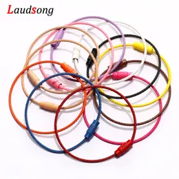 10pcs Colorful Stainless Steel Wire Keychain Cable Loop Screw Lock Rope Key Holder Keyring Key Chain Rings Outdoor Tools