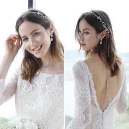 Chains Efily Rhinestone Bridal Backdrop Necklace For Wedding Dress Luxury Woman Jewelry Long Backless Bride Bridesmaid GiftChains