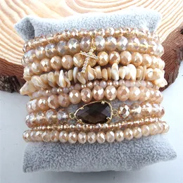 Armreif RH Modedesigner-Perlenarmband-Set aus Glas und Kristall, 9-teiliges Armband-Armband-Set für Modeschmuck 220831