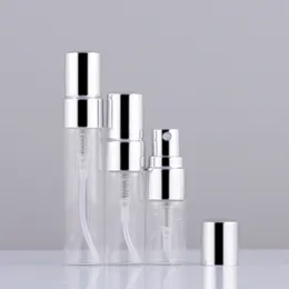 2 ml 3 ml 5 ml 10 ml Parfüm-Sprühflasche für Reisen, dünnes Glas, leere Kosmetikflaschen mit Aluminiumpumpe