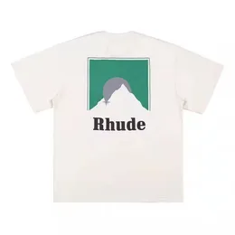 Rh Designers Mens Rhude T koszule na letnie męskie wierzchołki liter po polo koszulę damskie puchy ubrania z krótkim rękawem bawełniane szorty szorty fu