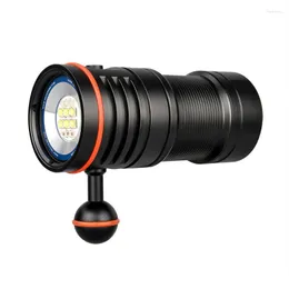 Ficklampor facklor TrustFire DF50 Diving LED 6500 Lumen Video Poraphy Light Scuba Underwater 100m Dykbelysning Hög ljus
