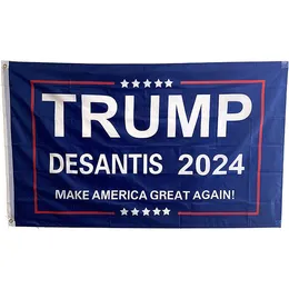 Custom Trump Desantis 2024 Make American Great Again 3X5FT Flags ,Indoor Outdoor 100D Polyester Advertising Wholesale 150x90cm Flags with Full Color Printing