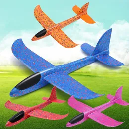 1PC 48CM 35CM Children Hand Throw Flying Glider Planes Toys Kids Foam Aeroplane Model Outdoor Fun 220715