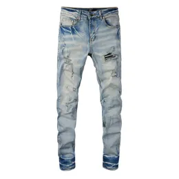 2022 Herren Designer Jeans Mode Denim Hosen für Männer Skinny Ripped Destroyed Stretch Slim Fit Jean Beam Foot Hose7799