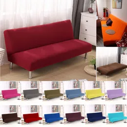 solid color folding sofa bed cover s spandex stretch elastic material double seat slips for living room 220615