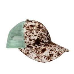 Adult leopard Birthday Hat Cow Print Summer Trucker Cap Serape Sunhat DOMIL1116