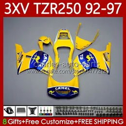 Carroçaria para Yamaha TZR 250 TZR250 Azul Camelo R RS RR TZR250RR TZR-250 92-97 Corpo 117No.7 YPVs 3xV TZR250R 92 93 94 95 96 97 TZR250-R 1992 1993 1994 1997 1997