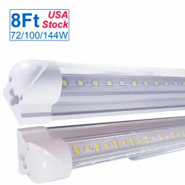 Zintegruj V Kształt LED Light 2400mm 2.4m 240 cm 8 stóp 4 stóp 5 stóp 6ft T8 8 stóp 72W Cooler Drzwi Żarówka Lekki Niski Profil Linkable Shop Lights Sufitowy Montowany Oemled