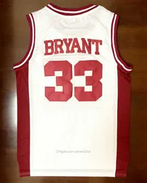 Baskettröjor Skicka från US # Lower Merion 33 Bryant Jersey College Men High School Basketball All Smined Size S-3XL Top Quality