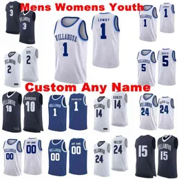 희귀 Villanova Wildcats Jerseys Cole Swider Jersey Tim Saunders Caleb Daniels Kevin Hoehn Dhamir 대학 농구는 맞춤형 스티치 착용