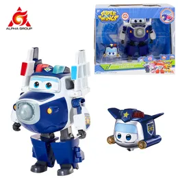 Super Wings 2-pakowy zestaw 5 cali Przekształcenie doładowania Paul Super Pet Paulairplane Robot Action Figures Kid Toy Birthday Gift 220727