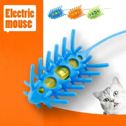 Elektroniczne zabawki myszy dla kotów Zabawy Interaktywne automatyczne 360 ​​Ruchu kota drażnianie materiałów o stopniu spożywczym Myszy Myszy Bug Bug For Pets 220510