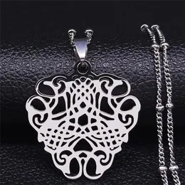 Pendant Necklaces Irish Knot Stainless Steel Statement Necklace Women/Men Silver Color Chain Jewelry Acero Inoxidable Joyeria N4247S06Pendan