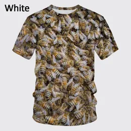 Herren T-Shirts 2022 Est Bee 3D-Druck T-Shirt Mode Neuheit Tier Honig Shirt Unisex Harajuku Casual