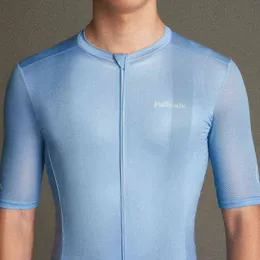 2021 Team PN Pro Cycling Jersey Summer Men Niebo Blue Air Mesh krótkie rękaw Xvertex w stylu koloru solidnego MTB Szybkie suche koszula T220729