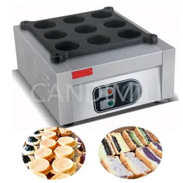 Kommerzieller Gasstand, Red Bean Cake Maker, Lebensmittelverarbeitungsausrüstung, Eierburger, elektrische Heizung/Gas, 9 Löcher, automatische Radkuchenmaschine