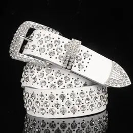 Cinture Moda Western Strass Cintura per donna Uomo Cinturino di lusso Bling Diamond Studded Cowgirl Cowboy Cinturones Para MujerBelts