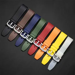 Snabbfrisläppande Watchbands Quality Silicone Rubber Watch Straps 20mm 22mm 24mm Waterproof Diving Men Watches Accessories 220622