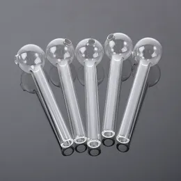 High Quality Smoking Pipes Accessories Clear Glass Pipe Thick Pyrex Oil Burner Bubbler Tobacco Tools Portable Hand Pipes Straight Tube Mini Dab Rigs