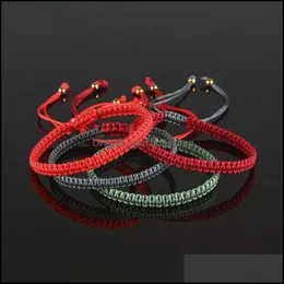 Bracelets de charme minimalistas de corda trançada de corda artesanal homens homens homens ajustáveis ​​Lucky Red Thread Brazalete iogue bdesybag dhb3a