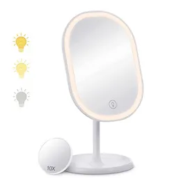 LED Vanity Mirror Light Makeup med 1x/10x förstoring 3 färger Badrumskosmetiska bord LED ED 220509