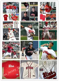 Xflsp 2022College Custom UU Utah Utes Stitched College Baseball Jersey 17 Randy Gomez 59 Stephen Fife 28 Billy Cowan Maglie 8 Bill Parsons Maglie