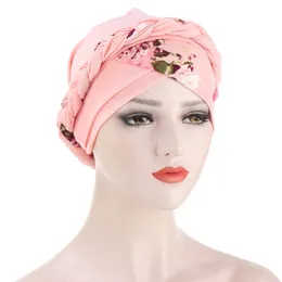 2022 neue Muslimische Frauen Mode Leopard Print Turban Hijab Caps Afrika Headtie Indische Hut Headwraps Für Dame Turbante Motorhaube