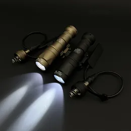 Taktiska tillbehör M300 M300A Mini Scout Light 280Lumen LED Tatical Hunting Tactical Torch ficklampan för 20 mm Rail