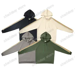 Xinxinbuy Men Designer Sweatshirts Hoodies areaction شريط مزدوج خطاب القطن