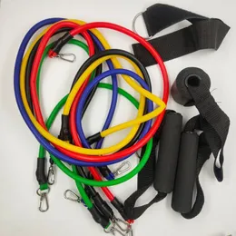 Esportes de látex de esportes ao ar livre Bandas de trabalho exercício Pilates Yoga CrossFit Tubos de fitness Pull Rope 11 PCs/Definir conveniente e prático