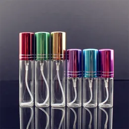 20pcs/lot yüksek kaliteli boş 5ml/10ml cam pefume şişe 10cc ince cam örnek testi şişe net yeniden doldurulabilir sprey şişesi 220726