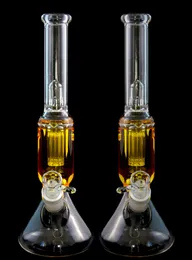 Винтажный Syn Zob Hitman 15 -дюймовый 7 -мм заморозкий глицериновый стеклянный стеклянный кальян кукает нефтяная горелка с чашей или Banger может поставить логотип клиента от DHL UPS CNE