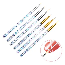 Nail Art Kits 3 teile/satz Pinsel 7/9/11/15mm DIY Linie Zeichnung Dot Stift Malerei liner Dünne Pinsel Für Dekoration