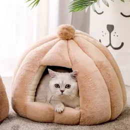 Warm Cozy Pet Dog House Cat Bed Mat Removeable Kennel Nest Basket Soft Comfortable Kitten Sleeping Accessories 220323