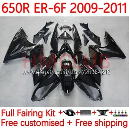 مجموعة Fairings لـ Kawasaki Ninja 650r Er 6 F 650 650 R Body Er6 F Er6f 09 10 11 Bodywork 17No.12 ER-6 F 650-R 09-11 Cowling ER-6F 2009 2010 2011 OEM Fairing