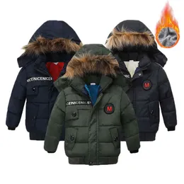 2021 Nowy styl zimowy kurtka gruba ciepła pluszowa podszewka Futra Korek Zakłapa wierzchnia dla dzieci ciężka kurtka wiatrówka J220718