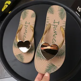 Summer Flipflops Beach Slippers Love HeartShape Women Sandals Nonslip Flat Shoes Ladies Holiday Outdoor Slides 220616