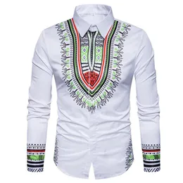 Camisas de vestido masculinas Moda Africana Men camisa personalizada de manga comprida tops Solid Fit Dashiki formal plus size wyn498men's