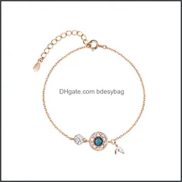 Шармовые браслеты ювелирные украшения Sier Color Dreamcatcher Tassel Mermaid Bracelet Bracle