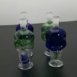 Mini bottiglia d'acqua in vetro con teschio colorato Bong in vetro Bruciatore a nafta Pipa ad acqua in vetro Impianti petroliferi Impianti di fumo