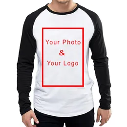 Long Sleeve Custom T Shirt For Men Women White Color Company School Team Customized Top Tees Black Full DIY Clothes 220614